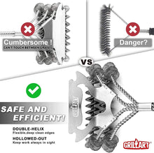 Load image into Gallery viewer, GRILLART Grill Brush and Scraper Bristle Free, 17-Inch Grill Cleaning Brush, Stainless Steel