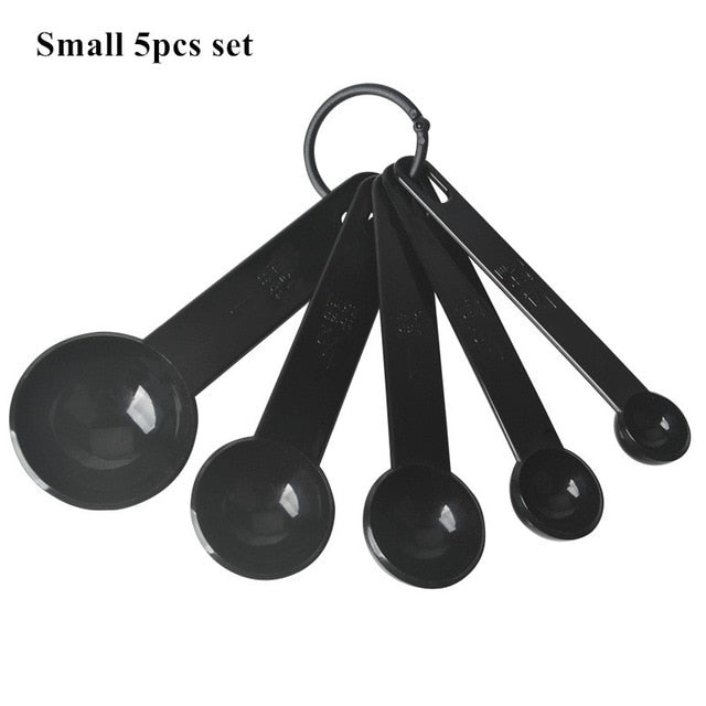 5pcs/Set Plastic Measuring Cups Spoons Silicone Measuring Ladle