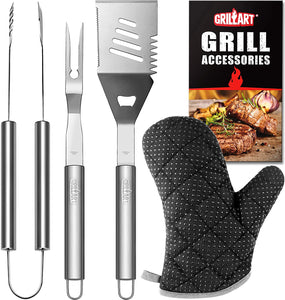 GRILLART Grill Tools Grill Utensils Set - 3PCS BBQ Tools, Stainless Ba –  GRILLART U.S. by Weetiee
