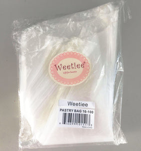 Weetiee Pastry Bag 100 Piece Pastry Bag, Extra Thick Large Cake/Cupcake Decorating Bags, Disposable Icing Piping Bags Set