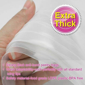 Weetiee Pastry Bag 100 Piece Pastry Bag, Extra Thick Large Cake/Cupcake Decorating Bags, Disposable Icing Piping Bags Set