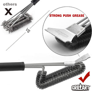 GRILLART Grill Brush and Scraper 18 Inch - Wire Bristle Brush