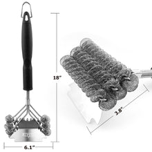 Load image into Gallery viewer, GRILLART Grill Brush and Scraper Bristle Free – Safe BBQ Brush for Grill – 18&#39;&#39; Stainless Grill Grate Cleaner - Safe Grill Accessories for Porcelain/Weber Gas/Charcoal Grill – Gifts for Grill Wizard