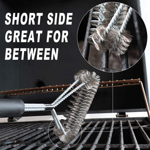 GRILLART Grill Brush Bristle Free & Wire Combined BBQ Brush - Safe & Efficient Grill Cleaning Brush- 17" Grill Cleaner Brush for Gas/Porcelain/Charbroil Grates - Perfect BBQ Accessories Gifts for Men