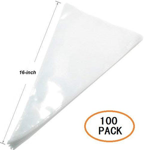 Weetiee Pastry Bag 100 Piece Pastry Bag, Extra Thick Large Cake/Cupcake Decorating Bags, Disposable Icing Piping Bags Set