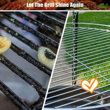 Load image into Gallery viewer, Weetiee Life Grill Brush and Scraper Bristle Free, Grill Cleaner -Extra Strong Grill Cleaning Brush,18" Stainless Steel Barbecue Triple Scrubber BBQ Brush for Gas/Charcoal Grilling Grates -Scrubbing Sponges