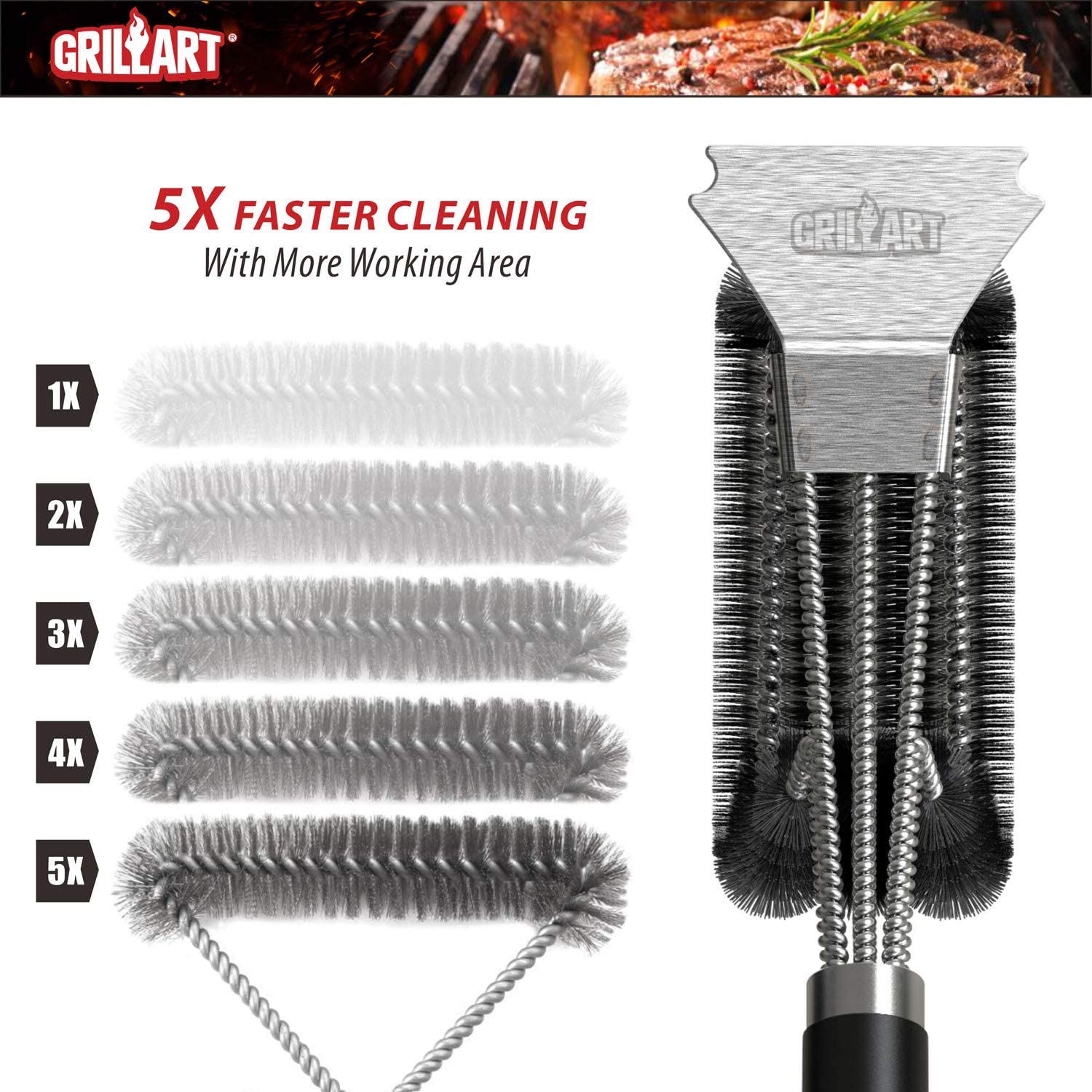 GrillArt Grill Brush and Scraper Sale