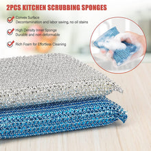 Load image into Gallery viewer, Weetiee Life Grill Brush and Scraper Bristle Free, Grill Cleaner -Extra Strong Grill Cleaning Brush,18" Stainless Steel Barbecue Triple Scrubber BBQ Brush for Gas/Charcoal Grilling Grates -Scrubbing Sponges
