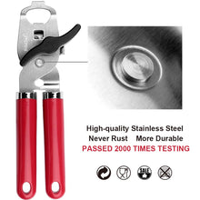 Load image into Gallery viewer, Can Opener with Magnet lifter, Manual-Efficient Smooth Edge Safe Blade Cover - Never Rust Stainless Steel 4in1 Opener for Beer/Paint Can/Tin/Bottle - Nonslip Ergonomic Handlefor Seniors with Arthritis