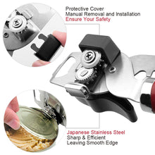 Load image into Gallery viewer, Can Opener with Magnet lifter, Manual-Efficient Smooth Edge Safe Blade Cover - Never Rust Stainless Steel 4in1 Opener for Beer/Paint Can/Tin/Bottle - Nonslip Ergonomic Handlefor Seniors with Arthritis