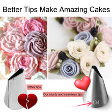 Load image into Gallery viewer, Weetiee Piping Tips And Bags With 26 Thickened Seamless Icing Tips, 2 Silicone Pastry Bags, 2 Flower Nails, 2 Twist Coupler, 3 White Scrapers, Cleaning Brush And Accessories (White)