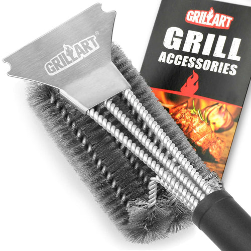 GRILLART Grill Brush and Scraper Best BBQ Brush for Grill, Safe 18