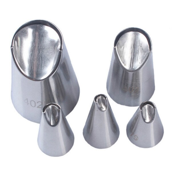 Weetiee 5Pcs/Set Russian Flower Icing Piping Nozzles Tips Cake Decoration Tools Kitchen Pastry Cupcake Baking Pastry Tools