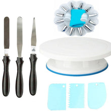 Load image into Gallery viewer, Weetiee 10 inch High quality Cake Stand Craft Turntable Set Platform Cupcake Rotating Plate Revolving Cake Baking Decorating Tools