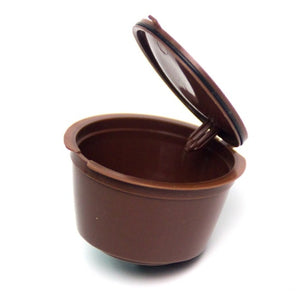 Weetiee 3 Pcs Reusable Coffee Capsule Filter Cup for Nescafe Dolce Gusto Refillable Caps Spoon Brush Filter Baskets Pod Soft Taste Sweet