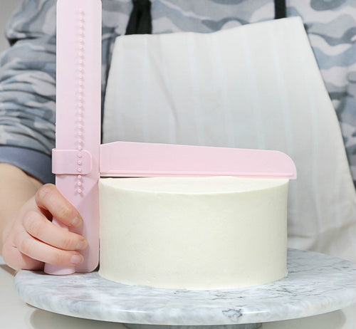 Weetiee Cake Scraper Smoother Adjustable Fondant Spatulas Cake Edge Smoother Cream Decorating DIY Bakeware Tableware Kitchen Cake Tool