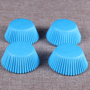 Weetiee 100pcs/set Colorful Paper Cake Cup Paper Cupcake Liner Baking Muffin Box Cup Case Party Tray Cake Mold Pastry Decorating Tools