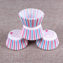 Load image into Gallery viewer, Weetiee 100pcs/set Colorful Paper Cake Cup Paper Cupcake Liner Baking Muffin Box Cup Case Party Tray Cake Mold Pastry Decorating Tools