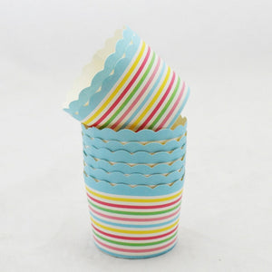 Weetiee 50Pcs Colorful Paper Cake Cup Oven Baking Tools Tray Liners Baking Cup Muffin Kitchen Cupcake Cases