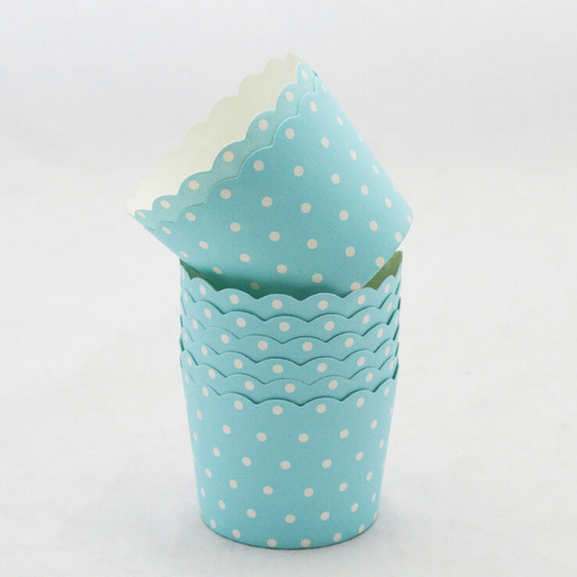 Weetiee 50Pcs Colorful Paper Cake Cup Oven Baking Tools Tray Liners Baking Cup Muffin Kitchen Cupcake Cases