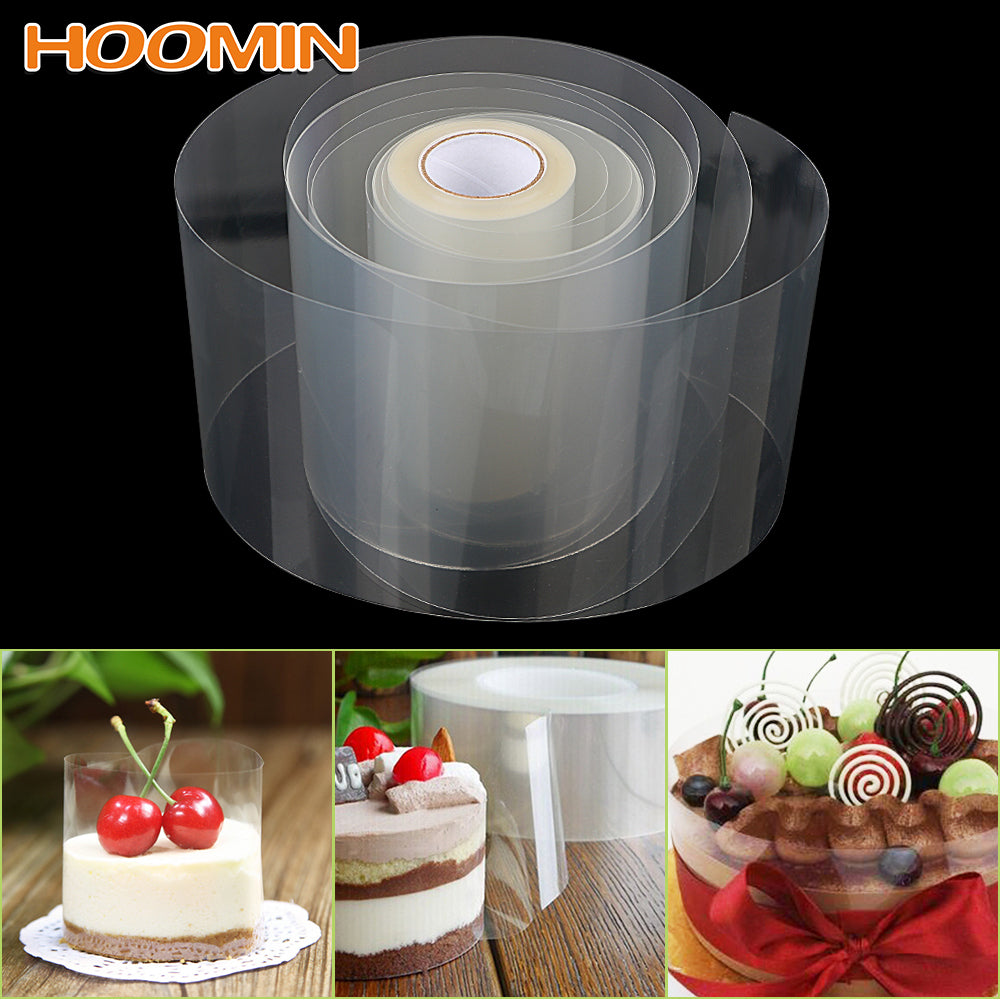 Weetiee 8cm 10cm Transparent Clear Mousse Surrounding Edge Wrapping Tape  Baking Cake Dessert Collar DIY Cake Decorating Tools